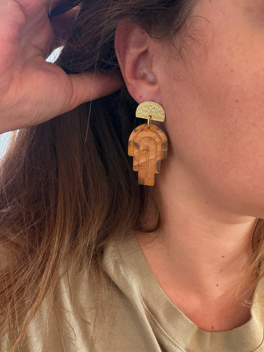 Boucles d'oreille en résine