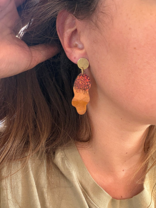 Boucles d'oreille en résine
