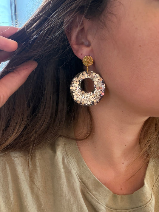 Boucles d'oreille en résine