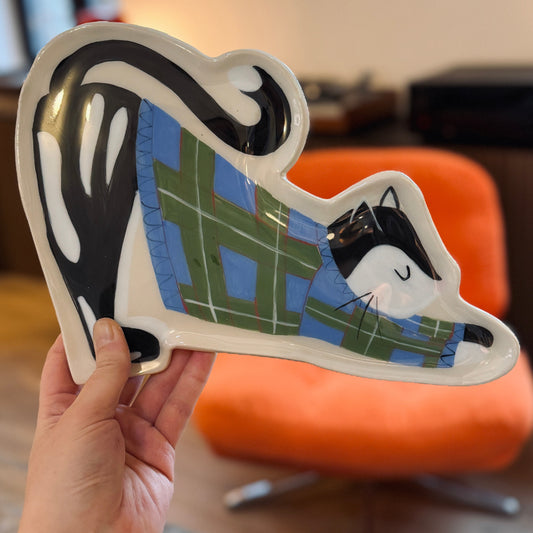 Plat Chat Noir et blanc