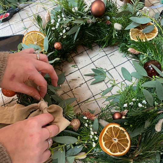 Atelier couronnes de Noël