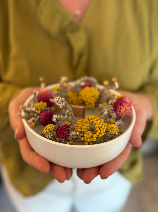 Atelier bougies fleuries