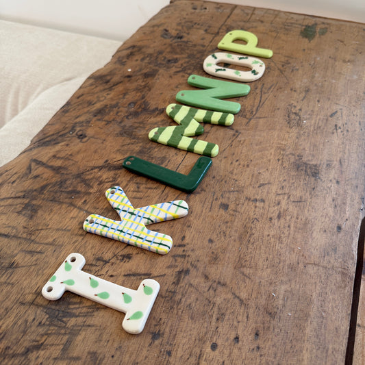 Les lettres - Verts