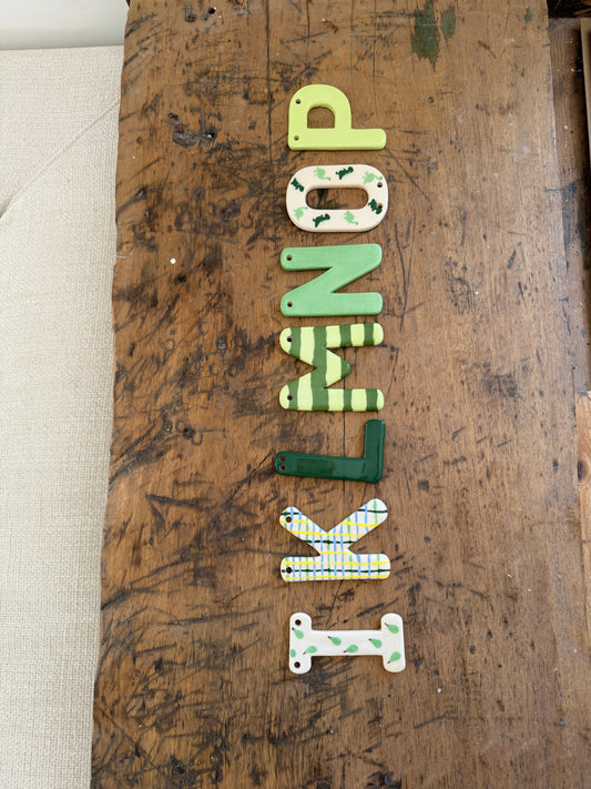 Les lettres - Verts