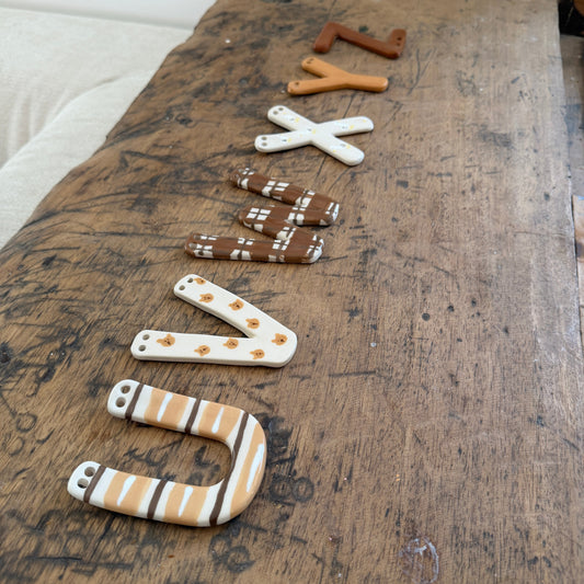Les lettres - Beiges / Marrons