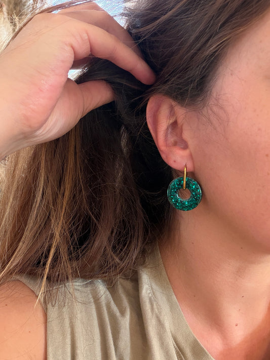 Boucles d'oreille en résine
