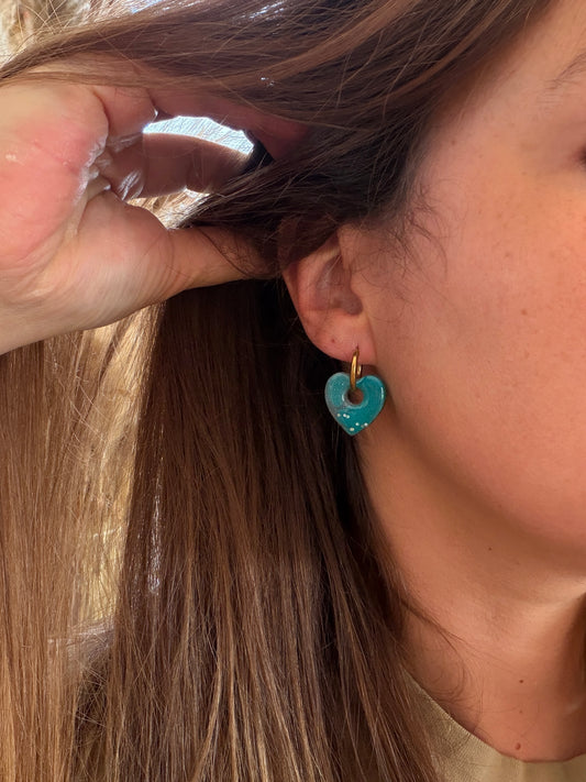 Boucles d'oreille en résine