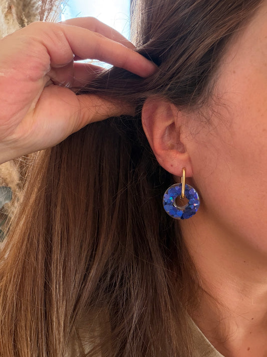 Boucles d'oreille en résine
