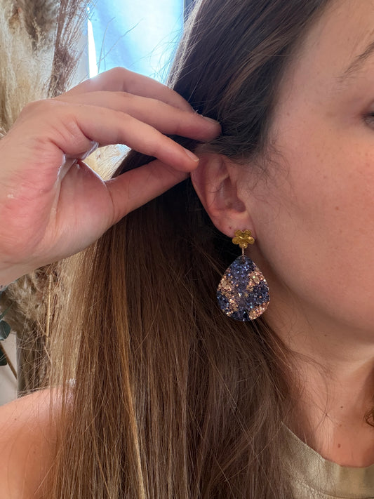Boucles d'oreille en résine