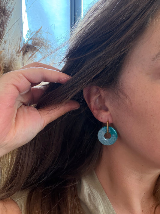 Boucles d'oreille en résine