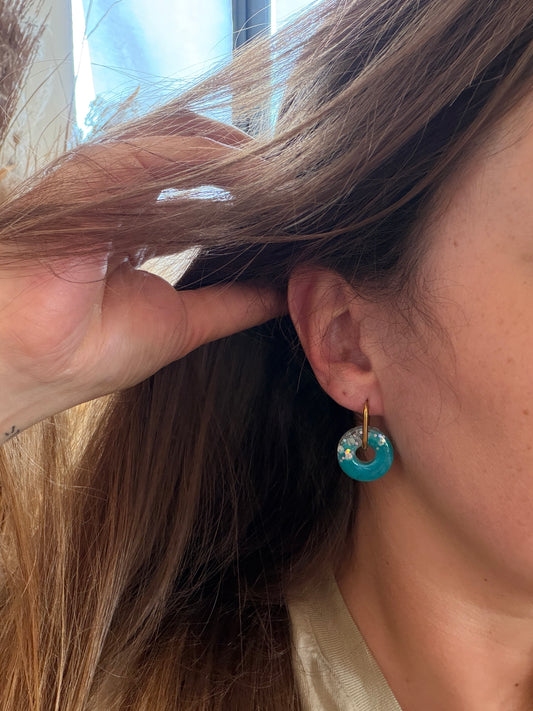 Boucles d'oreille en résine