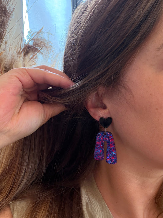 Boucles d'oreille en résine
