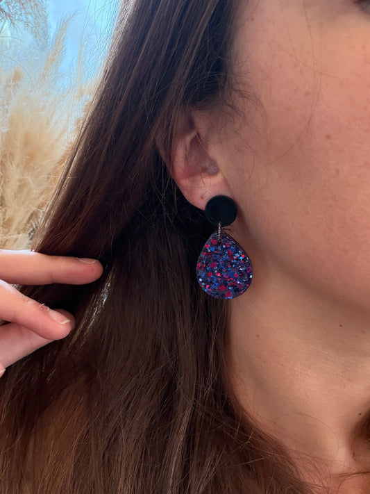 Boucles d'oreille en résine
