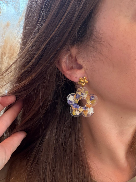 Boucles d'oreille en résine
