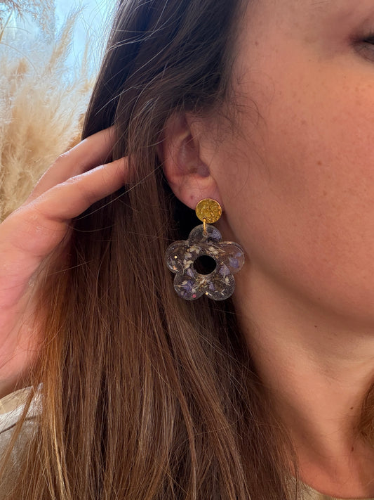Boucles d'oreille en résine