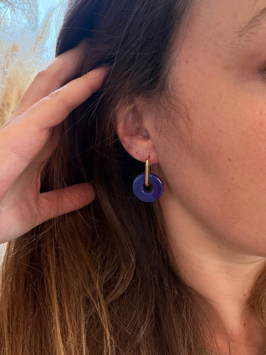Boucles d'oreille en résine
