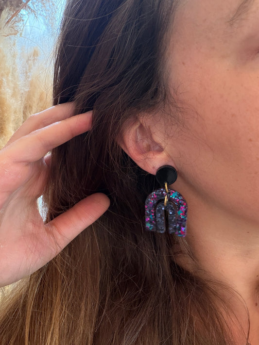 Boucles d'oreille en résine