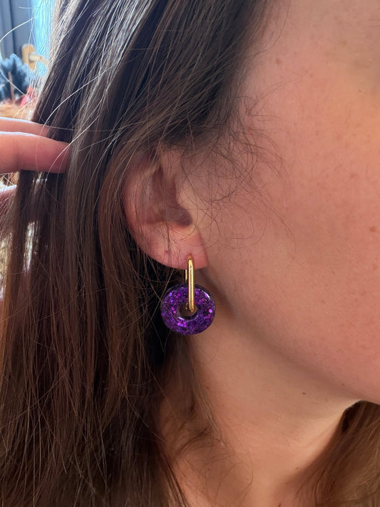 Boucles d'oreille en résine