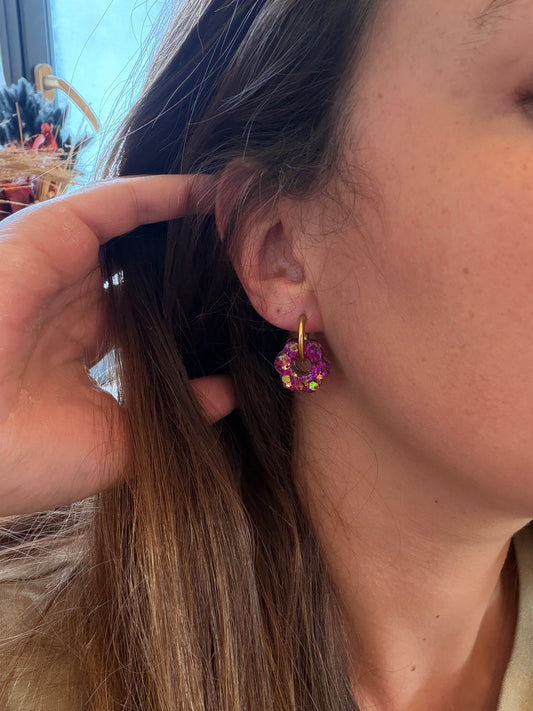 Boucles d'oreille en résine