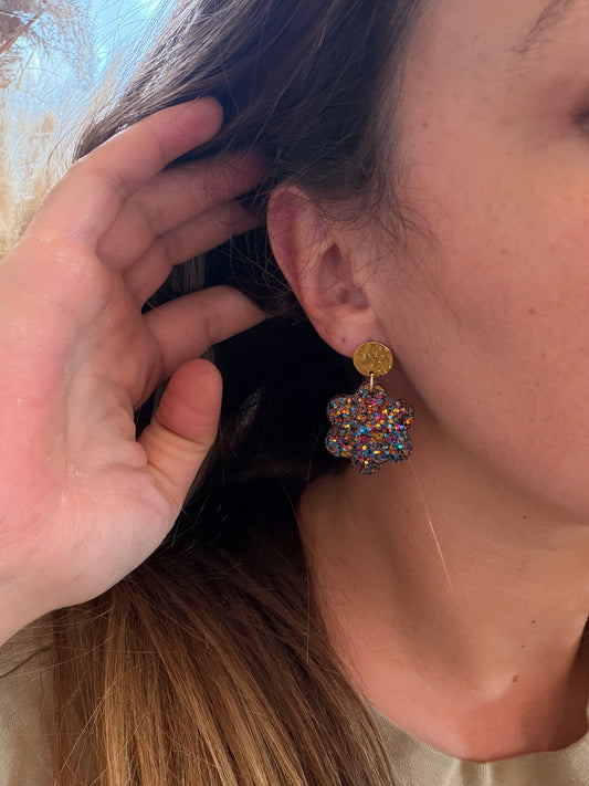 Boucles d'oreille en résine