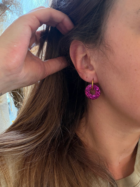 Boucles d'oreille en résine