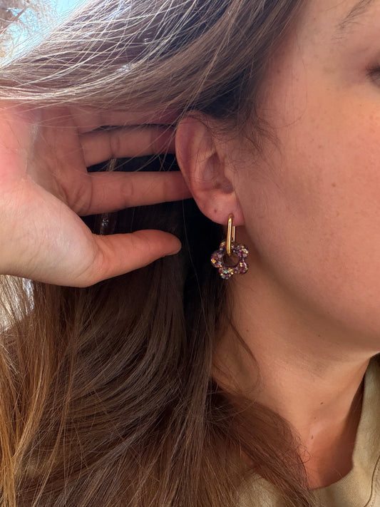 Boucles d'oreille en résine