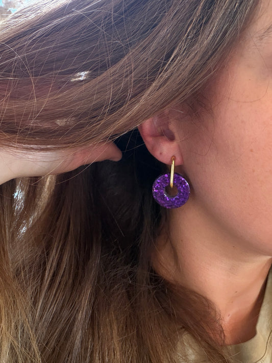 Boucles d'oreille en résine