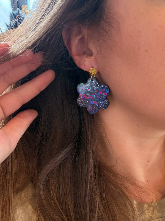 Boucles d'oreille en résine