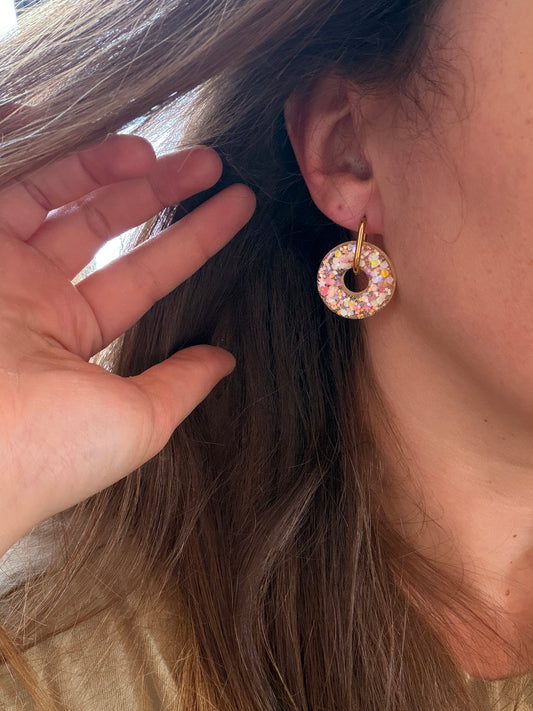 Boucles d'oreille en résine