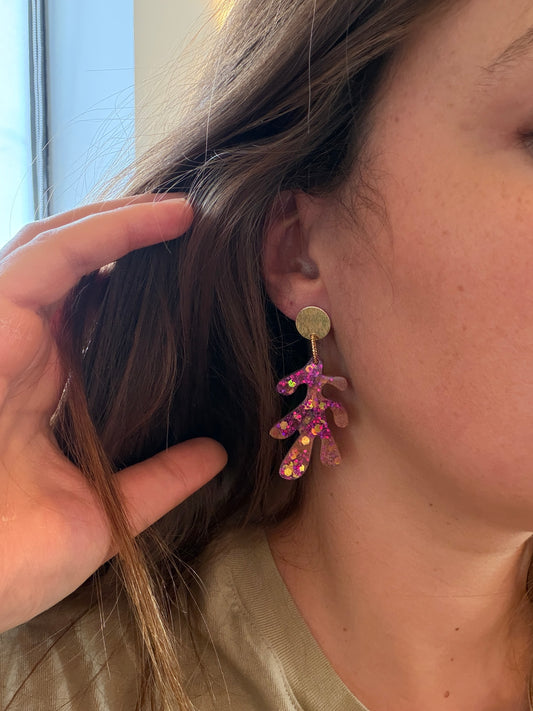 Boucles d'oreille en résine