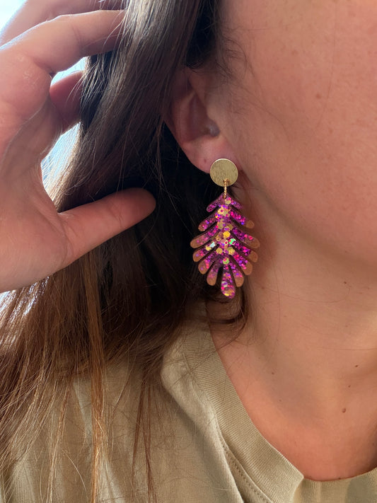 Boucles d'oreille en résine