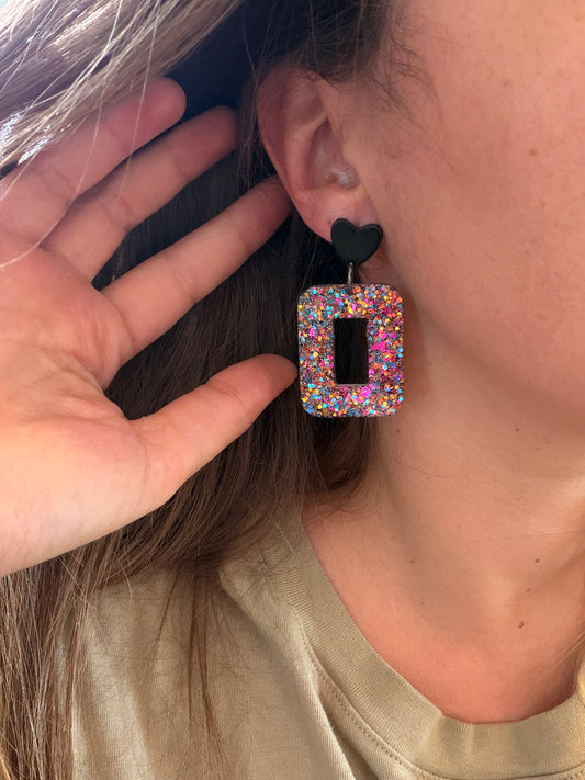 Boucles d'oreille en résine