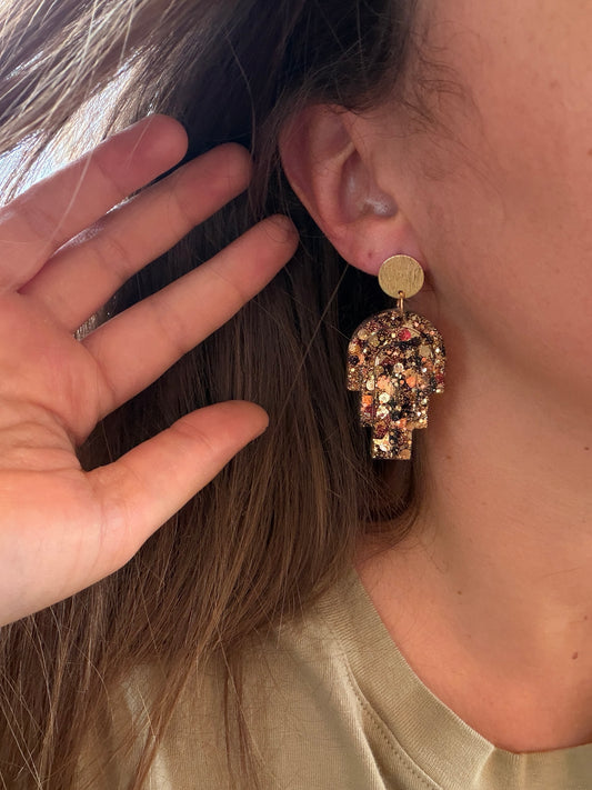 Boucles d'oreille en résine