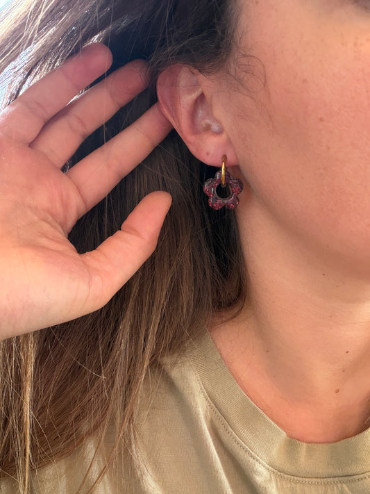 Boucles d'oreille en résine