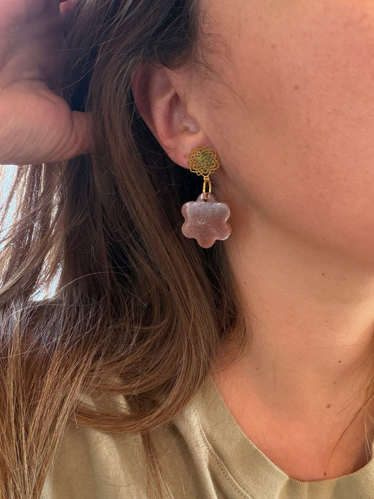 Boucles d'oreille en résine