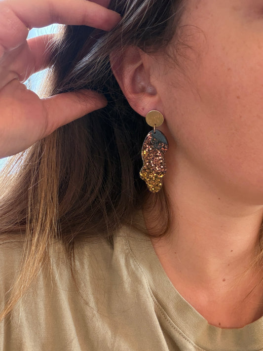 Boucles d'oreille en résine