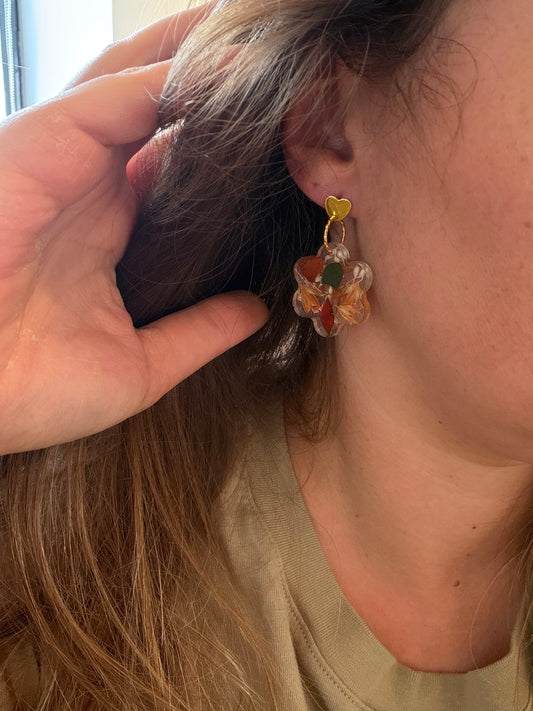 Boucles d'oreille en résine