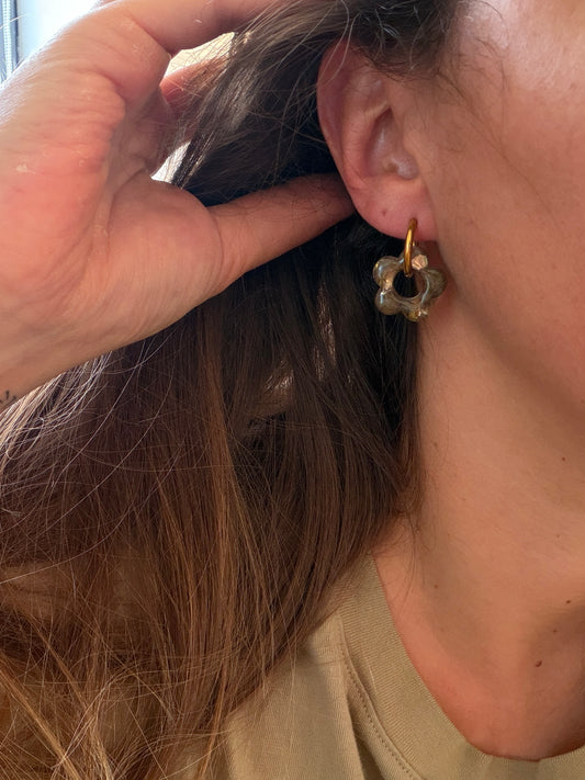 Boucles d'oreille en résine