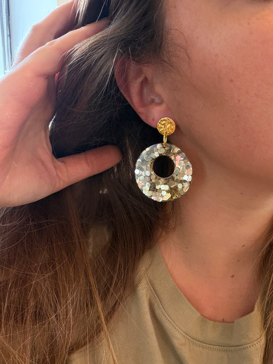 Boucles d'oreille en résine