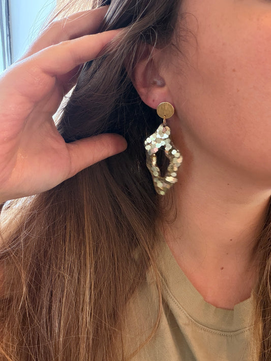 Boucles d'oreille en résine