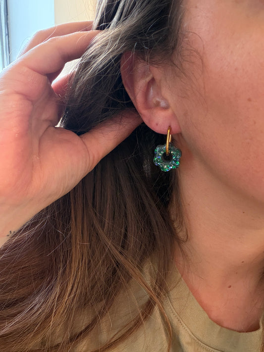 Boucles d'oreille en résine