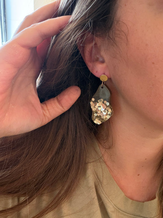 Boucles d'oreille en résine