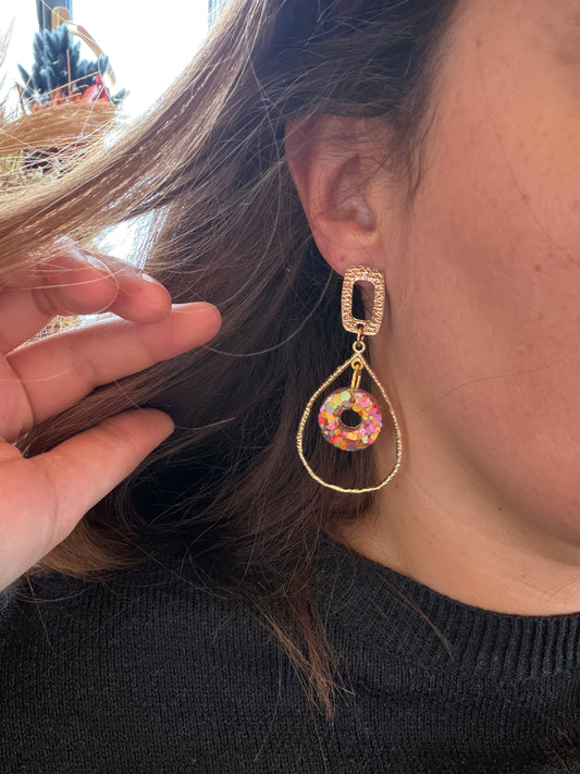 Boucles d'oreille en résine