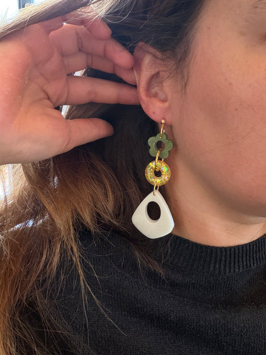 Boucles d'oreille en résine