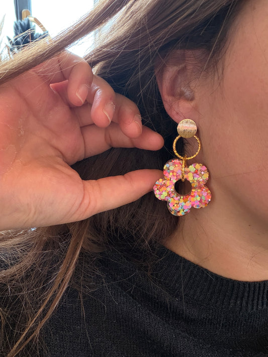 Boucles d'oreille en résine