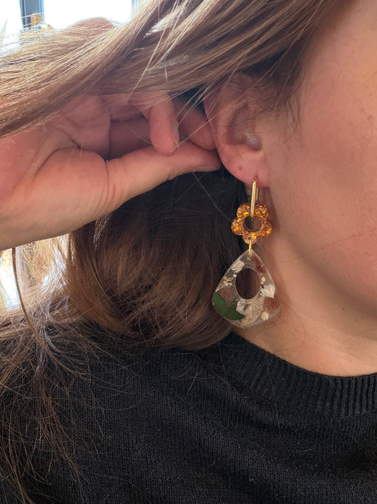 Boucles d'oreille en résine