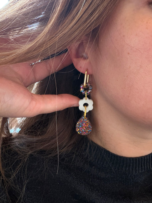 Boucles d'oreille en résine