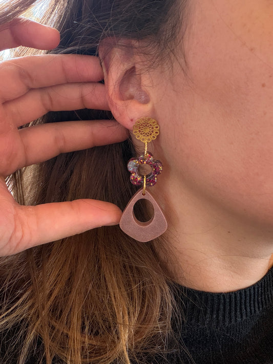 Boucles d'oreille en résine