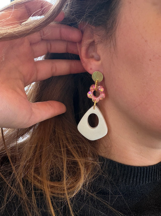 Boucles d'oreille en résine
