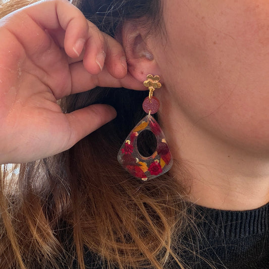Boucles d'oreille en résine